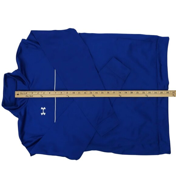 Under Armour Full Zip Track Wind Jacket Womens Size M Knit Warm Up Royal Blue - Picture 6 of 16